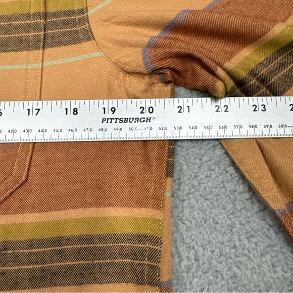 The North Face Shirt Men S Flannel Plaid Orange Multi  Organic Fiber Outdoor NWT - Picture 6 of 15